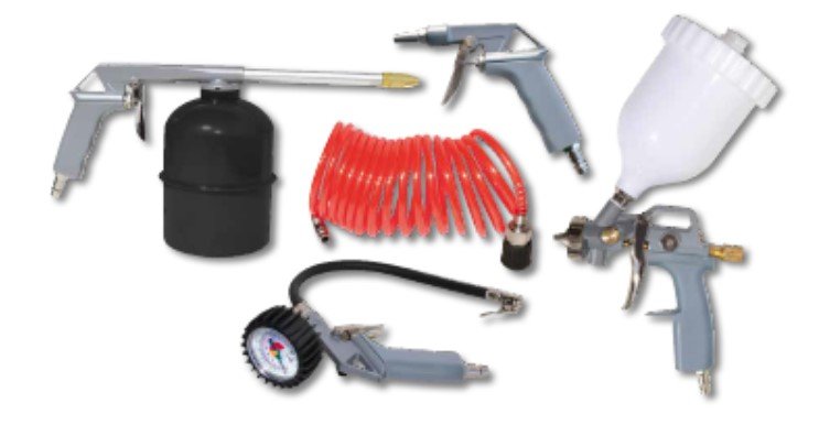 KIT ACCESORIOS COMPRESOR CEVIK PRO 5 PIEZAS CA-CK3300/B