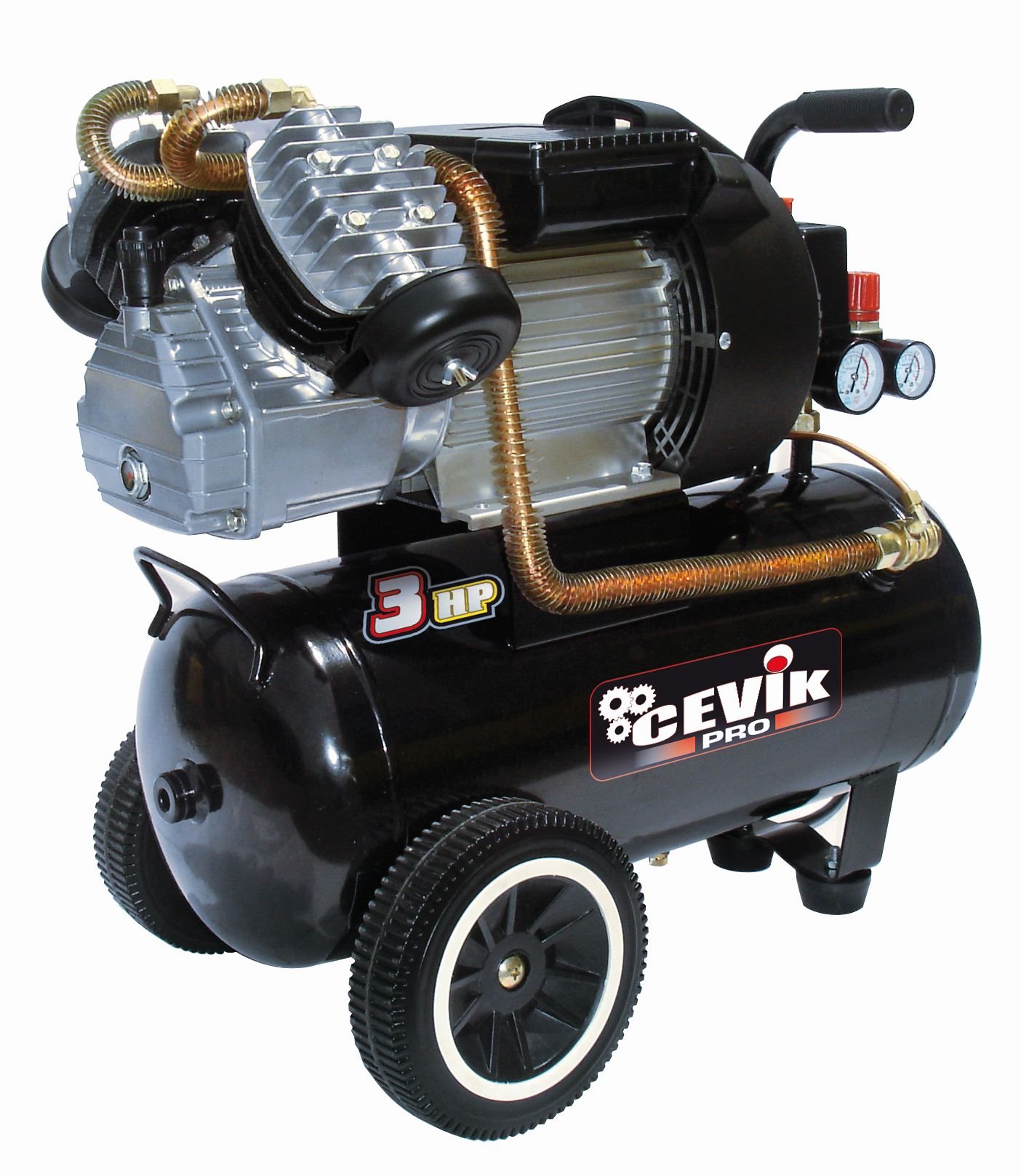 COMPRESOR CEVIK PRO 24 LITROS 3HP CABEZAL EN "V" CA-PRO25VX