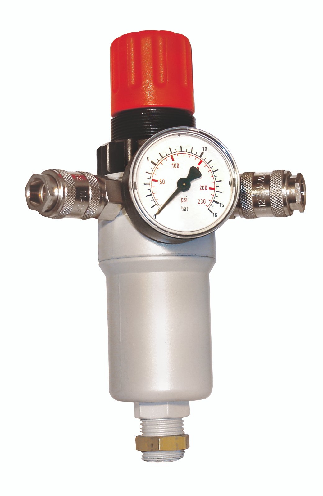 REGULADOR PRESION CEVIK PRO CON MANOMETRO 2 ENCHUFES MACHO DE 1/2" CA-950/2