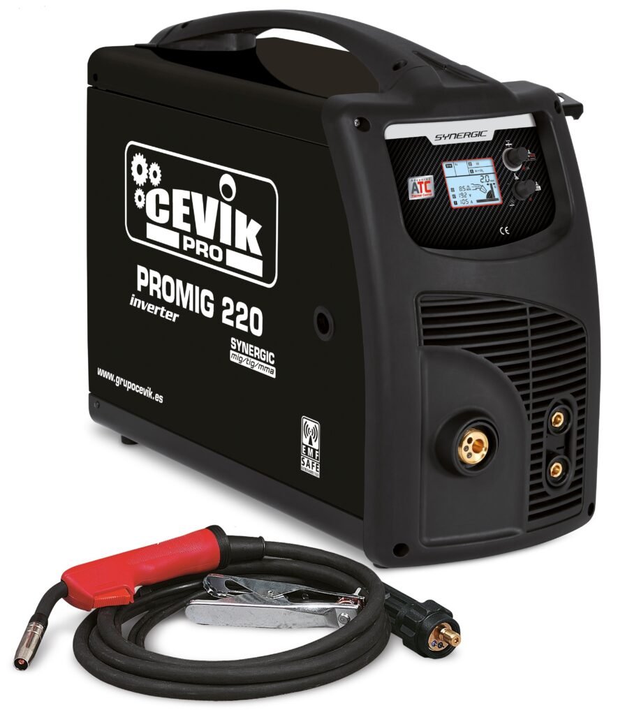 SOLDADOR INVERTER CEVIK PRO EQUIPO 3 EN 1 MIG/TIG/MMA 220 AMPERIOS CE-PROMIG220