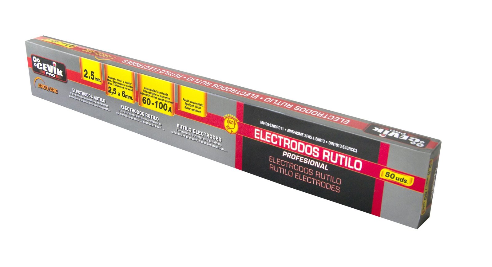 CAJA 50 ELECTRODOS RUTILO CEVIK PRO 2.5MM