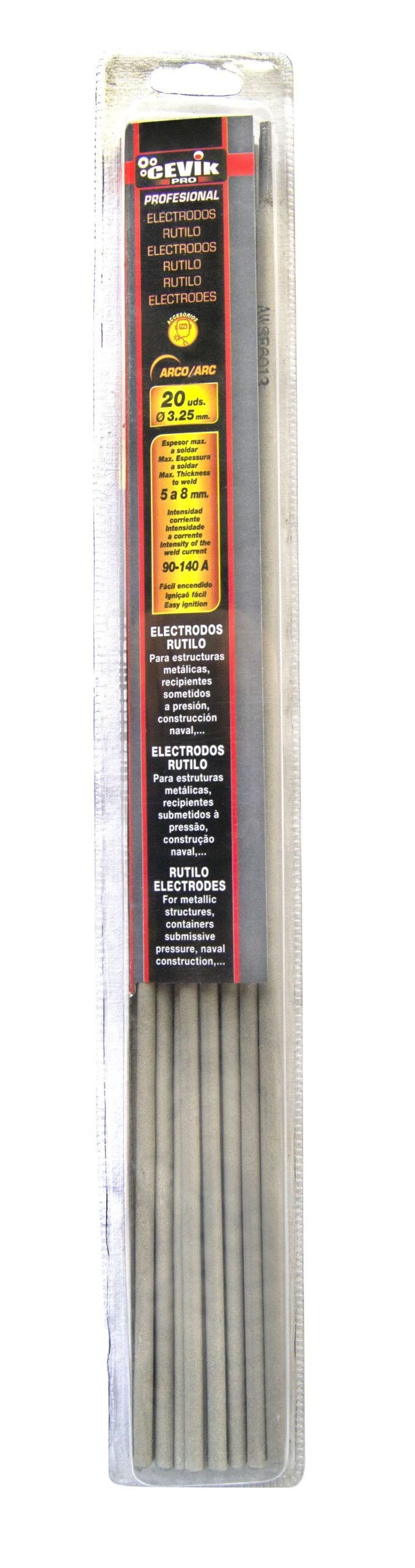 BLISTER 20 ELECTRODOS RUTILO CEVIK PRO 3.25MM