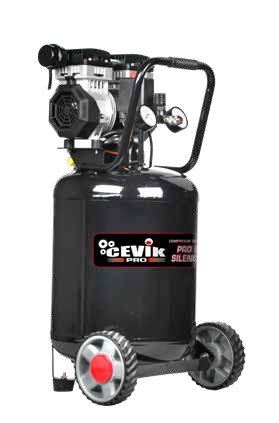 COMPRESOR VERTICAL SILENCIOSO CEVIK PRO SIN ACEITE 50 LITROS 1,5HP CA-PRO50SVT