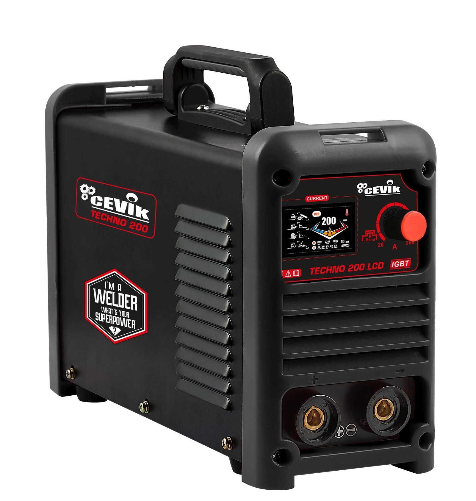 SOLDADOR INVERTER CEVIK PRO 200 AMPERIOS PANTALLA LCD CE-TECHNO200LCD
