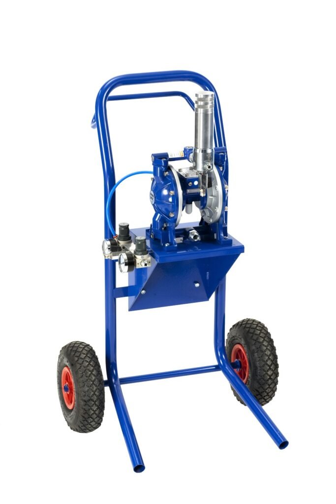 BOMBA NEUMATICA CEVIK PRO DOBLE MENBRANA 48 LITROS/MINUTO CON CARRO BT-214802