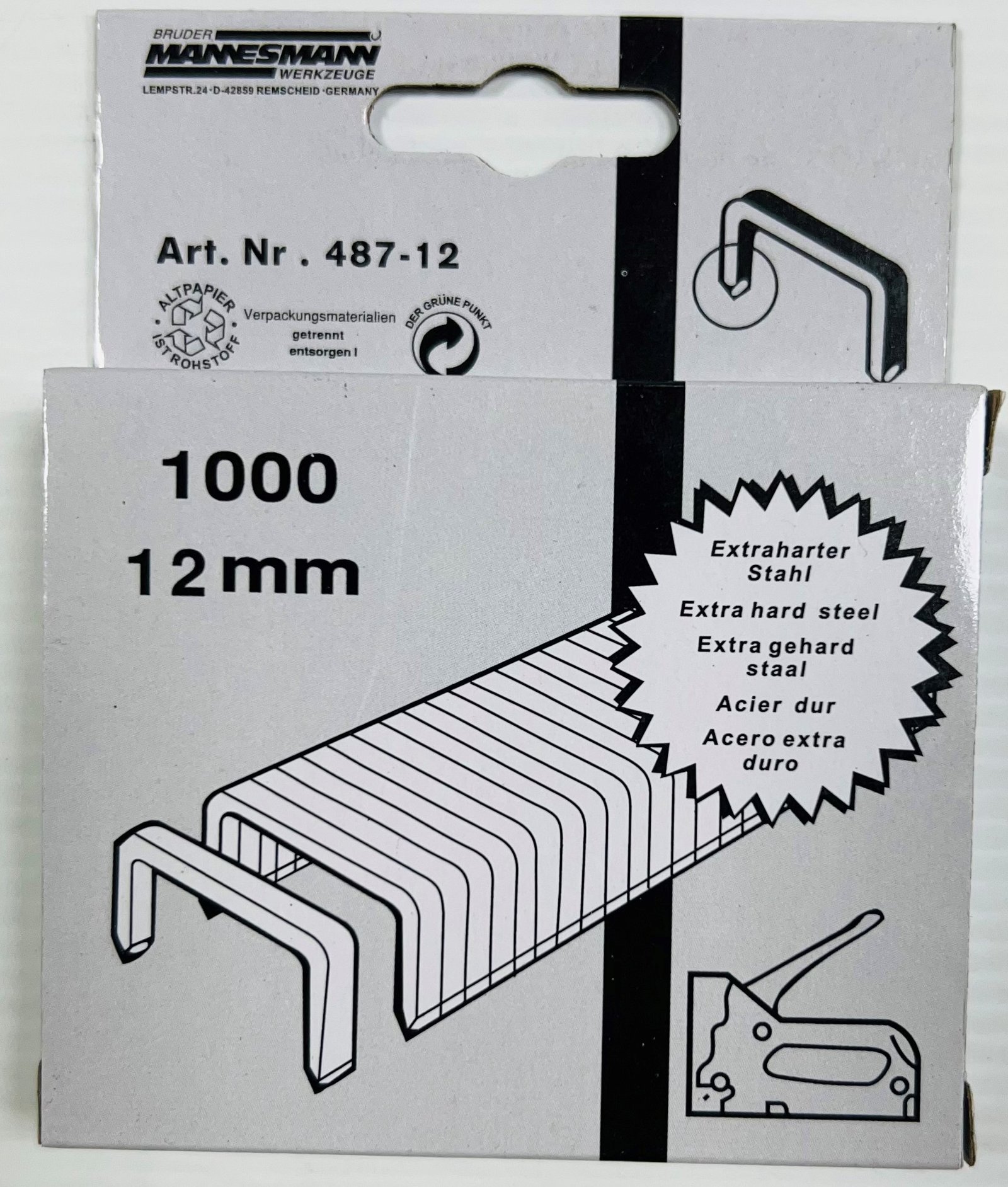 GRAPAS CEVIK PRO 12 MM 1000 UNIDADES CE-487-12