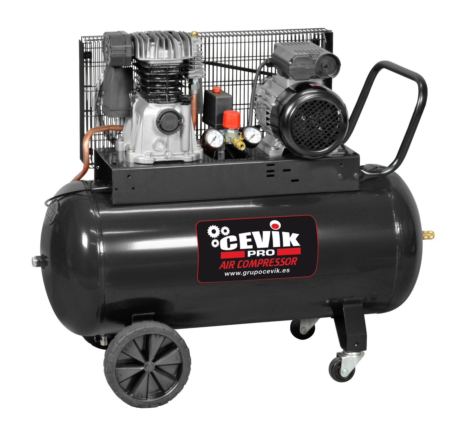 COMPRESOR CORREA CEVIK PRO 100 LITROS 3HP MONOFASICO 230V CA-PRO100-3MF