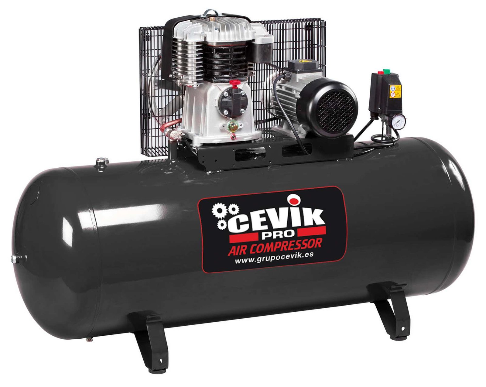 COMPRESOR CORREA CEVIK PRO ESTACIONARIO 300 LITROS 5,5HP TRIFASICO 400V CA-PRO300-5.5TF