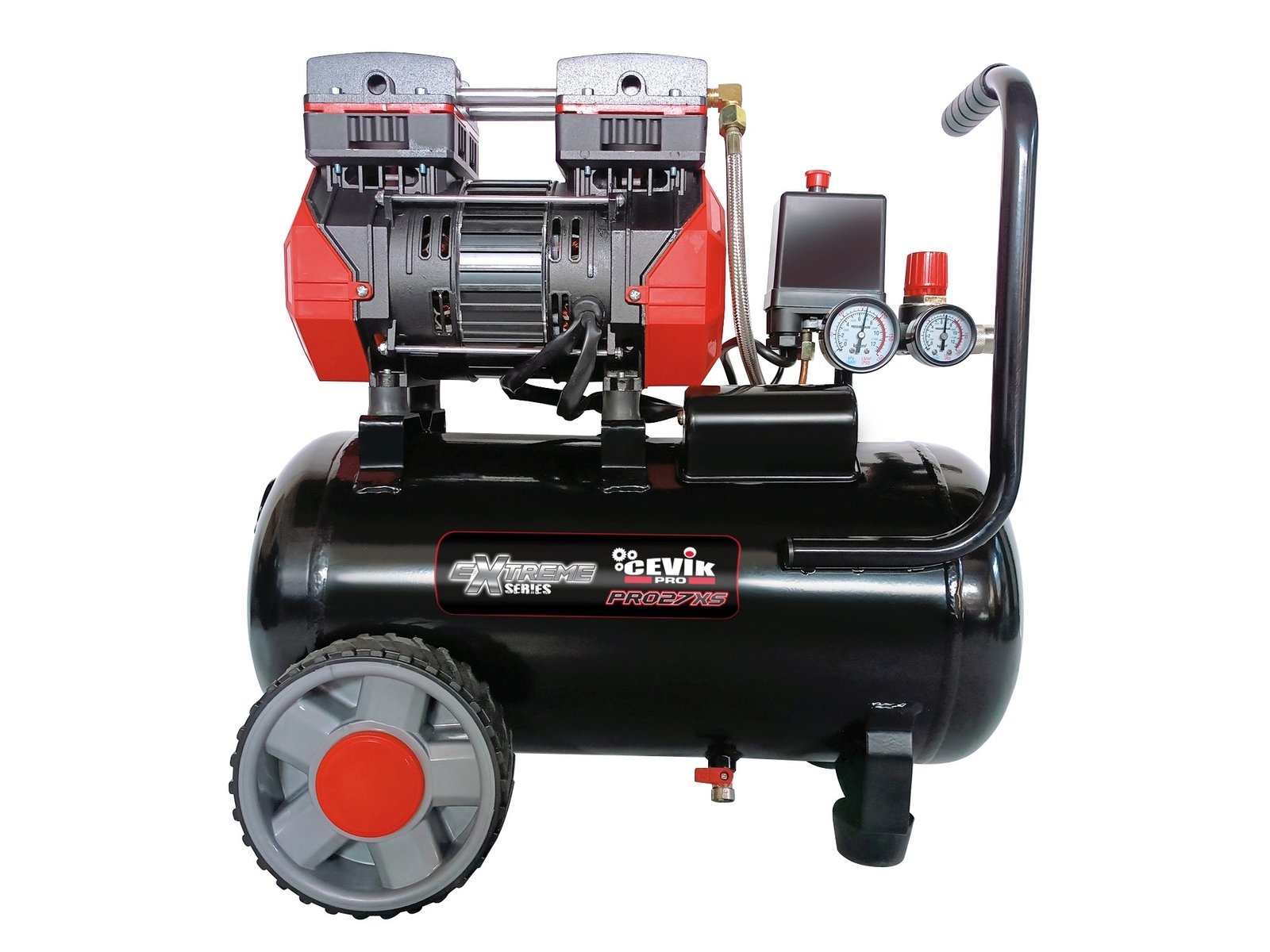 COMPRESOR SILENCIOSO CEVIK PRO EXTREME SIN ACEITE 24 LITROS 2HP CA-PRO27XS