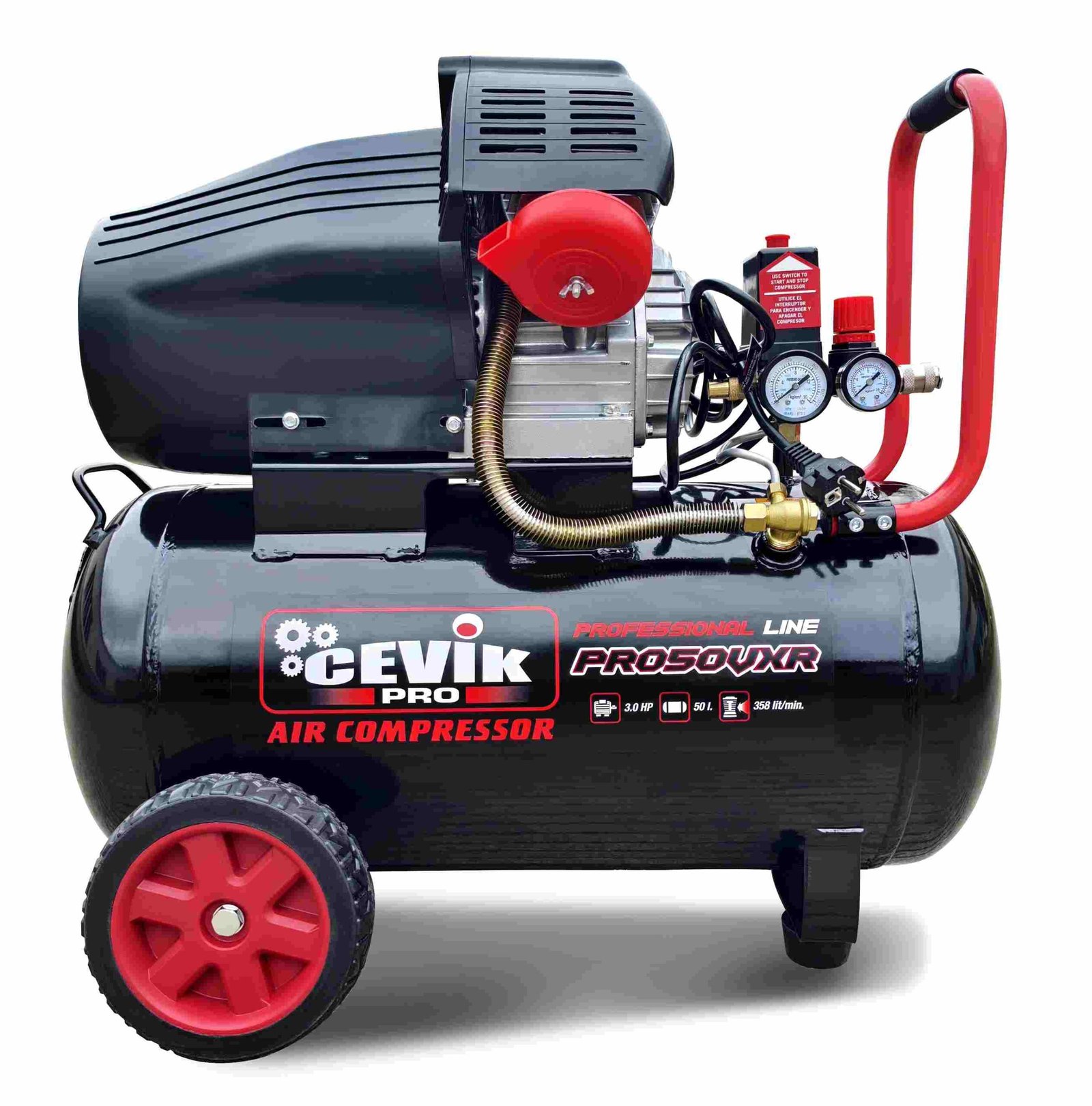 COMPRESOR 50L 3HP CAB."V" CEVIK PRO CA-PRO50VXR