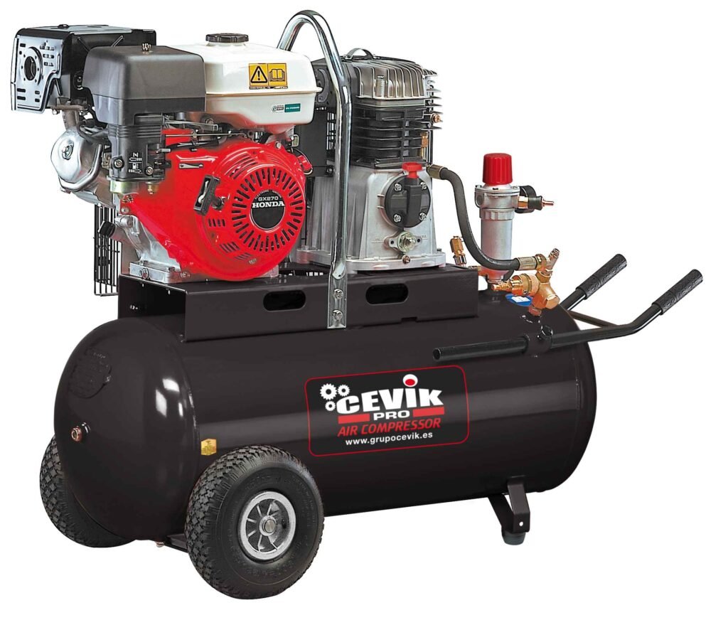 COMPRESOR GASOLINA 100LT 5.5HP GX160 CEVIK PRO CA-PRO105PETROL