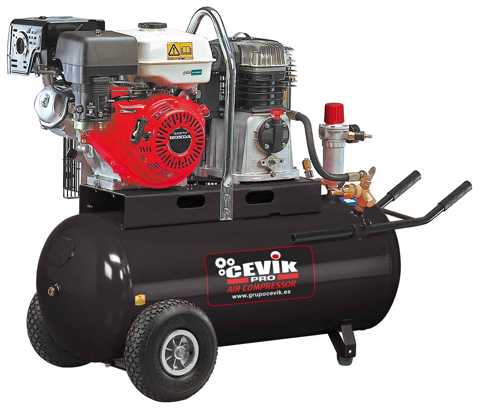 COMPRESOR GASOLINA 100LT 5.5HP GX160 CEVIK PRO CA-PRO105PETROL